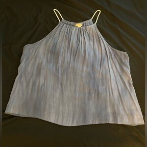 Junior’s La Vie 89 flowy lightweight chambray top with rope straps EUC size XL